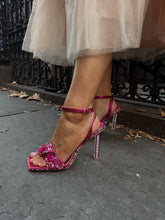 Load image into Gallery viewer, Jade Discoball Stiletto Sandal - Fuschia
