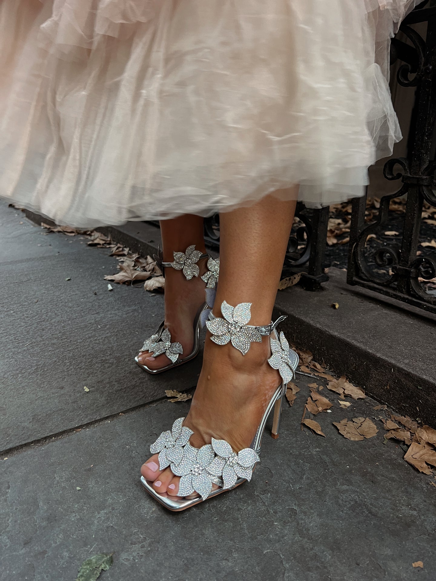 Serena Wrap Stiletto Sandal - Silver