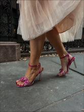 Load image into Gallery viewer, Jade Discoball Stiletto Sandal - Fuschia
