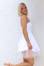 Load image into Gallery viewer, Missy Strapless Tulle Hem Mini Dress
