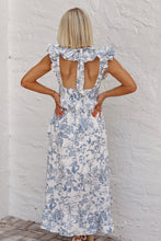 Load image into Gallery viewer, Florence Ruffle Sleeve Toile Maxi Dress
