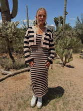 Load image into Gallery viewer, Whitney Tube Stripe Midi Dress with Cardigan
