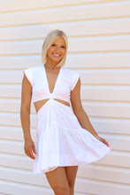 Load image into Gallery viewer, Melanie Cut-Out Cap Sleeve Dress - White
