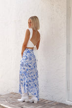 Load image into Gallery viewer, Angelina Asymmetrical Paisley Midi Skirt
