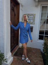 Load image into Gallery viewer, Dixie Blazer Mini Dress - Blue
