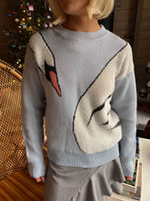 Load image into Gallery viewer, Swan Knit Sweater - Blue
