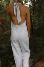 Load image into Gallery viewer, Paige Cotton Terry Halter Jumpsuit - Heather Grey
