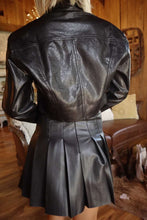 Load image into Gallery viewer, Vada Crop Leather Jacket - Black
