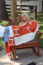 Load image into Gallery viewer, Material Girl H-Pattern Throw Blanket - Orange
