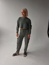 Load image into Gallery viewer, Izzie Waffle Knit Cargo Set - Olive
