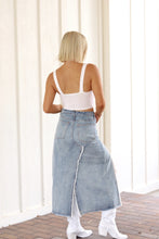 Load image into Gallery viewer, Dylan Crossover Side Cut-Out Denim Skirt
