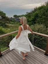 Load image into Gallery viewer, Ariella Trapeze Midi Dress - White
