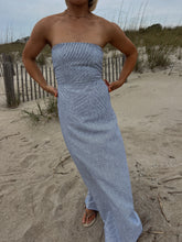 Load image into Gallery viewer, Ronnie Strapless Pinstriped Dress
