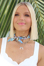 Load image into Gallery viewer, Crescent Moon Scarf Choker - Blue
