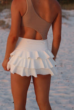 Load image into Gallery viewer, Lovestruck Ruffle Athletic Skirt - White
