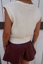 Load image into Gallery viewer, Monroe Sleevless Sweater - Ivory
