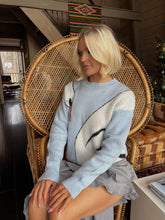 Load image into Gallery viewer, Swan Knit Sweater - Blue
