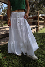 Load image into Gallery viewer, Blue Skies Cotton Gauze Tiered Skirt - White
