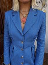 Load image into Gallery viewer, Dixie Blazer Mini Dress - Blue
