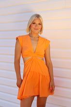 Load image into Gallery viewer, Melanie Cut-Out Cap Sleeve - Orange
