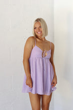 Load image into Gallery viewer, Lilac Crush Gauze Sundress

