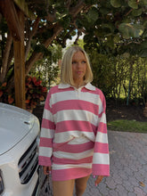 Load image into Gallery viewer, Elle Striped Boxy Collared Skirt Set
