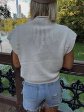 Load image into Gallery viewer, Lush Mock Neck Sleeveless Sweater - Cream
