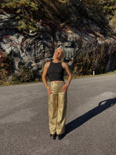 Load image into Gallery viewer, Tinsley Metallic Gold Cargo Pants
