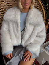 Load image into Gallery viewer, Kennedy Faux Fur Crop Jacket - Ivory
