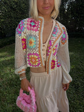 Load image into Gallery viewer, Long Live Crochet Crop Cardigan
