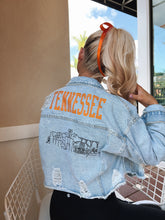 Load image into Gallery viewer, College Campus Skyline Denim Jacket - Tennessee
