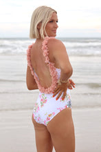Load image into Gallery viewer, Kawaii Backless 3D Flower Bathing Suit with Skirt
