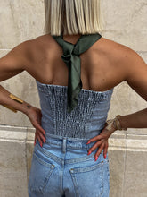 Load image into Gallery viewer, Making Waves Denim Corset Top
