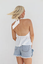 Load image into Gallery viewer, Lana Twisted Open Back Halter Top - Off White
