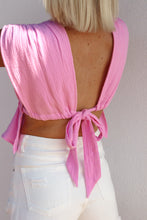 Load image into Gallery viewer, Blake Sleeveless V-Neck Cinched Tie Top - Pink
