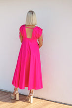 Load image into Gallery viewer, Tahoe Plunging Midi Dress - Fuschia
