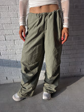 Load image into Gallery viewer, Sidney Oversized Nylon Parachute Pants - Olive
