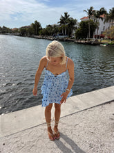 Load image into Gallery viewer, Celia Floral Mini Dress - Ocean Date
