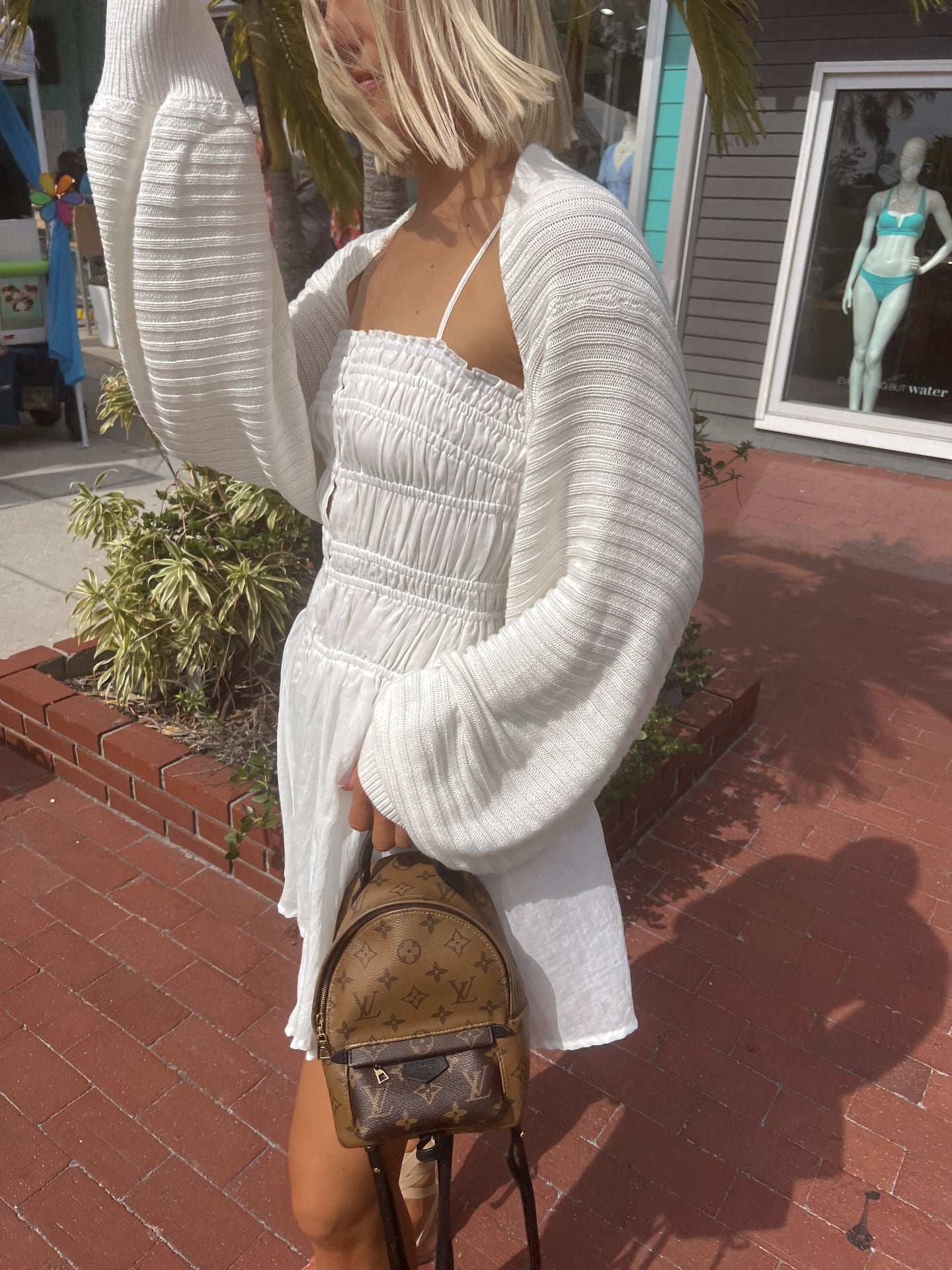 Beachwood Sweater Knit Bolero - White